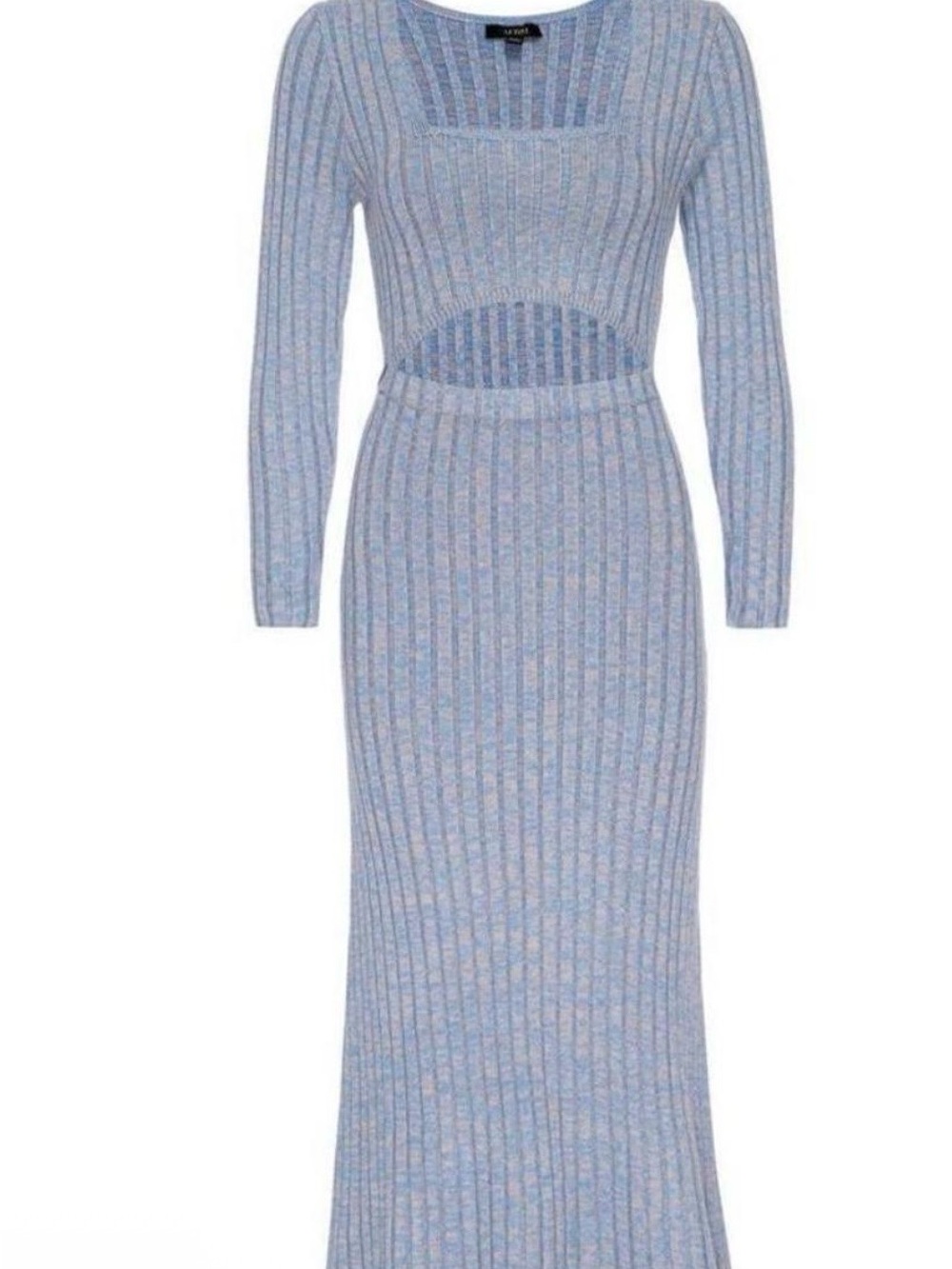 AFRM Skye Midi Dress - Marled Icy Blue in Size XS